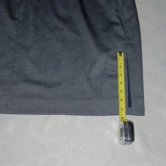 Antonio Melani Pencil Skirt Fully Lined with slit women's size 8 dark chambray - Picture 16 of 17